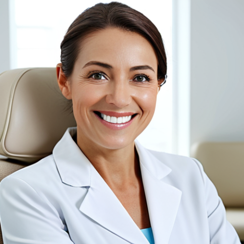 Home 8 A confident professional woman in a modest business dress, smiling gently, with bright, rejuvenated eyes. She is sitting in a clean, modern aesthetic clinic consultation room, soft natural light illuminating her face. The background features blurred, subtle medical equipment and a comfortable chair. fully clothed, appropriate attire, safe for work, perfect anatomy, correct proportions, natural pose, well-formed hands, proper finger count, natural body proportions, professional photography, high quality, family-friendly.