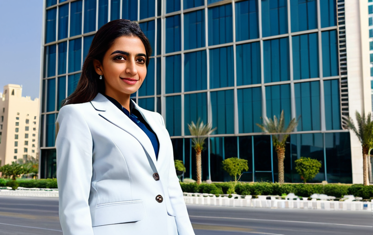 렌즈 삽입술 후기 - **
"A successful Arab businesswoman in a modern, fully-clothed professional business suit, standing...